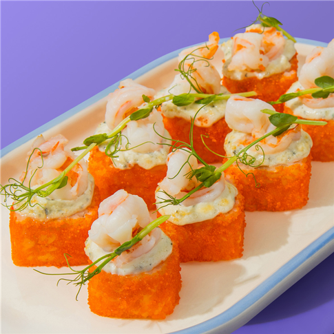 Ролл креветка с голубым сыром
