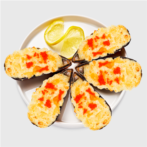 Мидии с чесночным сыром