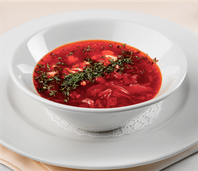 Борщ с курицей и сметаной