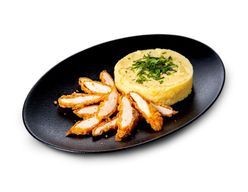 Стрипсы с картофельным пюре