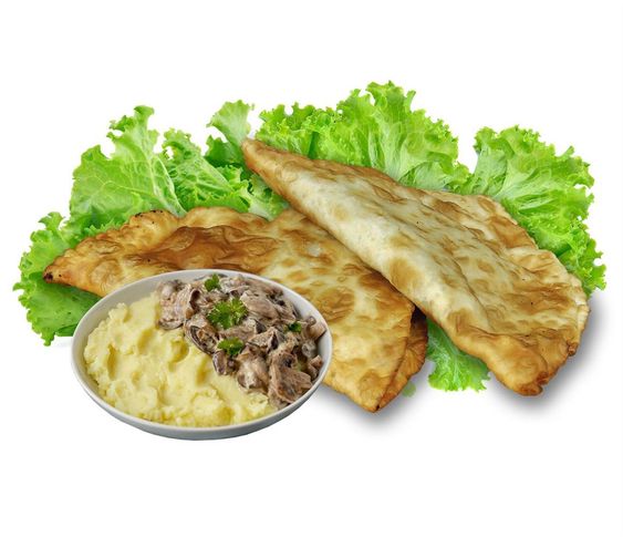 Чебурек с картошкой и грибами