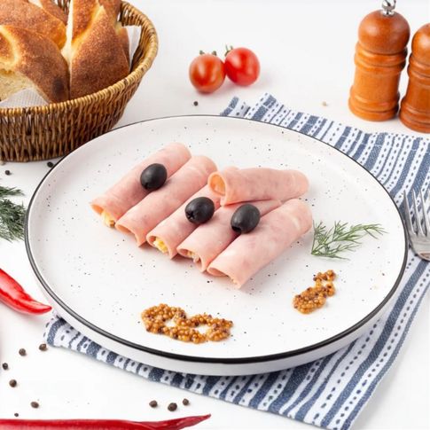 Рулетики из ветчины с сыром