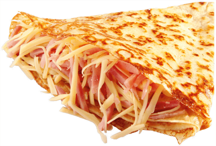 Блин с ветчиной и сыром