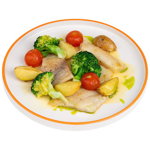 Морской окунь с картофелем