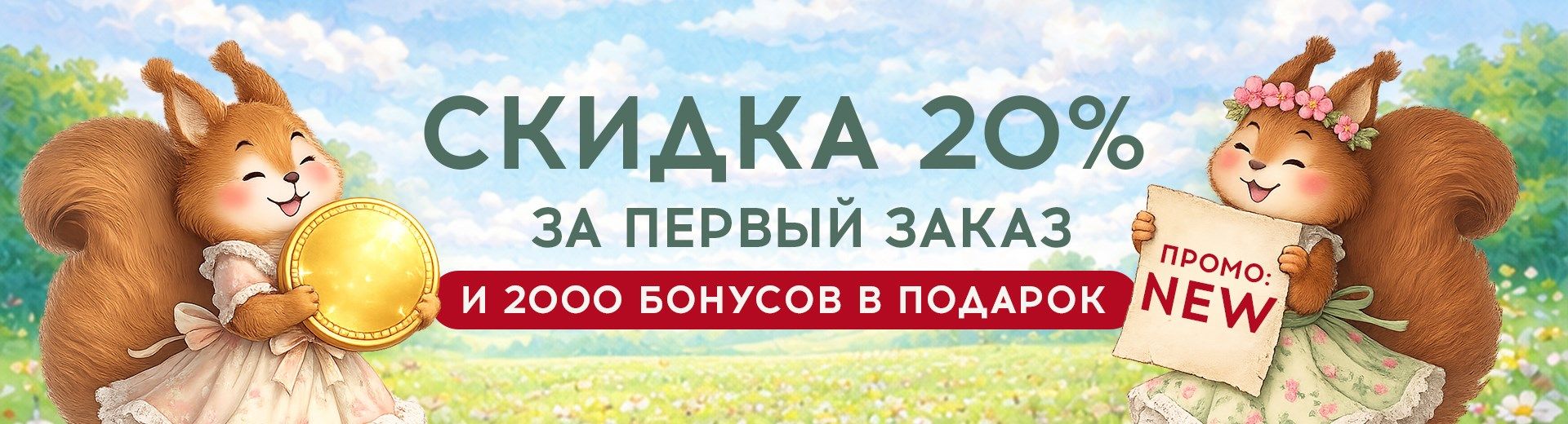 Ваш первый заказ - со скидкой и подарком!