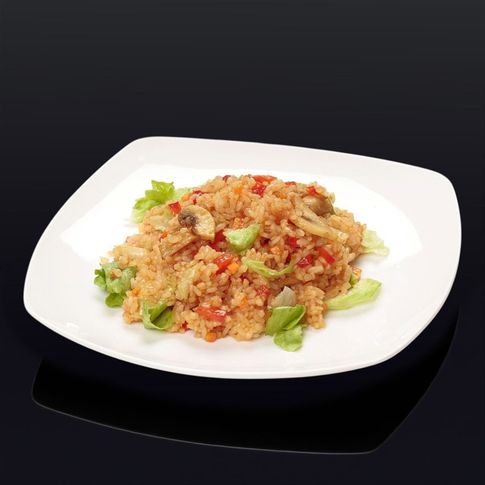 Тэппаньяки рис с овощами