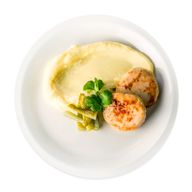 Куриные котлетки с картофельным пюре