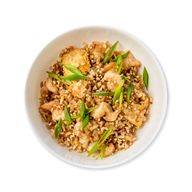 Жареный рис с креветками
