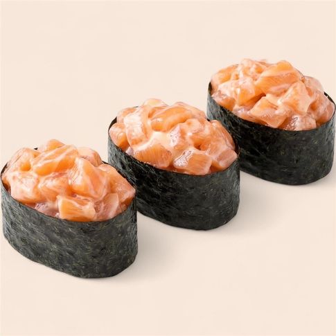 Гункан лосось трёшка