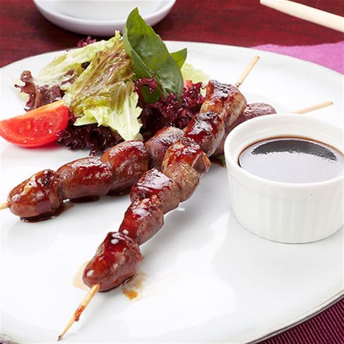 Шашлычки из куриных сердечек