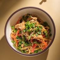Терияки удон с цыплёнком и овощами