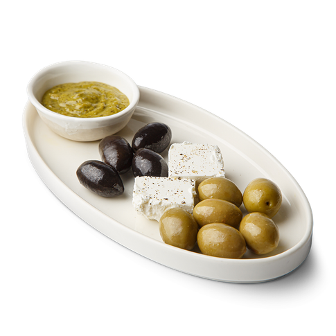Оливки, маслины, сыр Фета