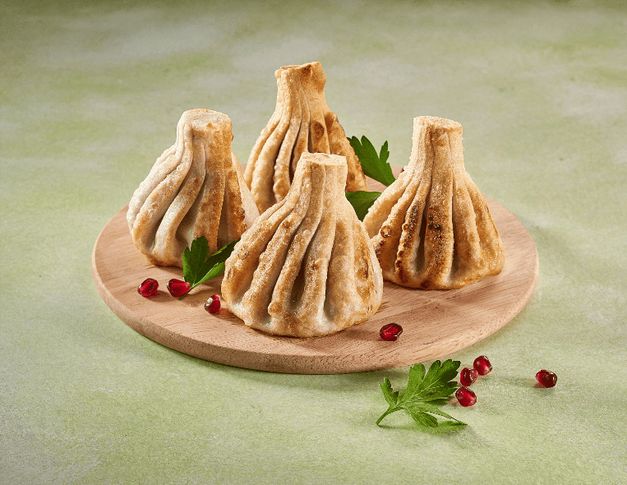 Хинкали с бараниной и аджикой жаренные 4 шт.