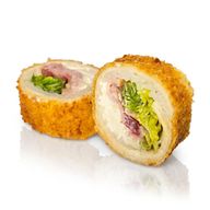 Тортилья в темпуре с беконом и рисом