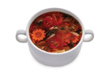 Острый суп с беконом и овощами