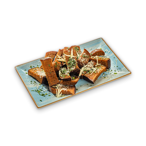 Гренки с чесноком и пармезаном