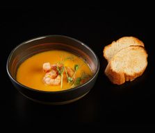 Крем-суп сырный с креветками