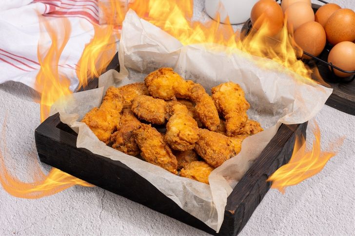 Жгучие куриные крылышки фри 550 гр в подарок по промокоду