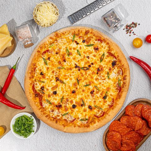 Пицца Испанская 31 см пышное тесто промо