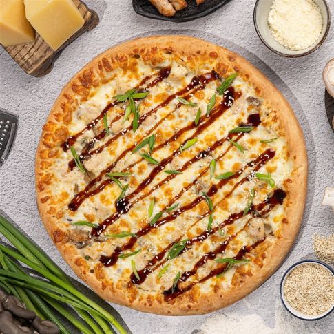 Грибной жульен с цыпленком 36 см тонкое тесто промо