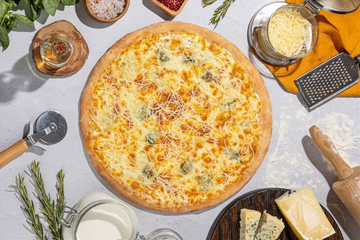 4 сыра 31 см тонкое тесто по промокоду 7001