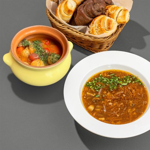 Бизнес ланч (суп + горячее)