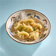 Гедза с креветками, кинза