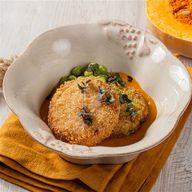 Польпетте из тыквы и моркови с копчеными сливками