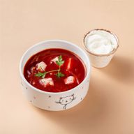 Мамин борщ с курочкой и сметанкой