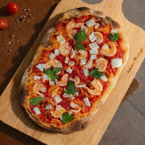 Кальмар и креветки