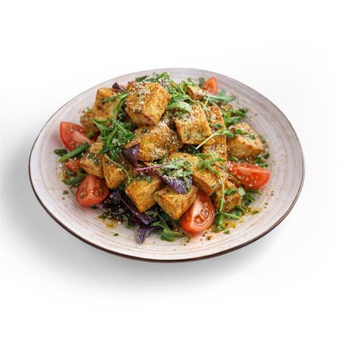 Салат с хрустящими баклажанами 