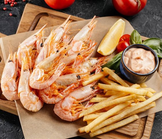 Магаданские креветки обжаренные