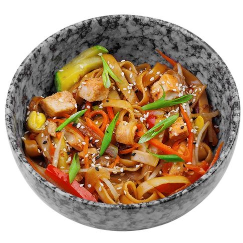 Вок с курицей в соусе терияки