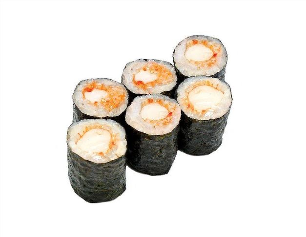 Острый ролл с креветками
