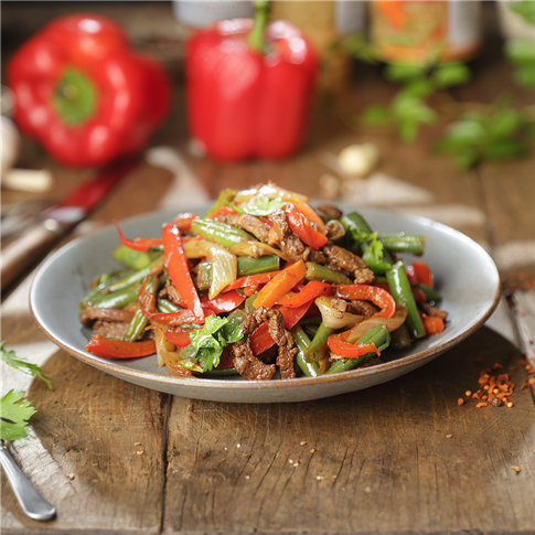 Говяжья вырезка с овощами