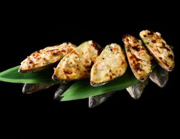 Запеченные мидии 4 шт.