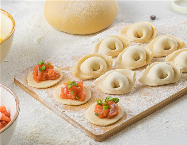 Пельмени с карельской форелью