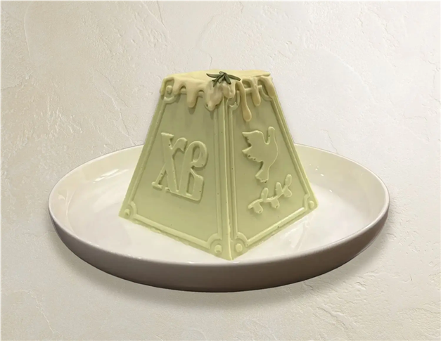 Творожная пасха с фисташкой и вишней